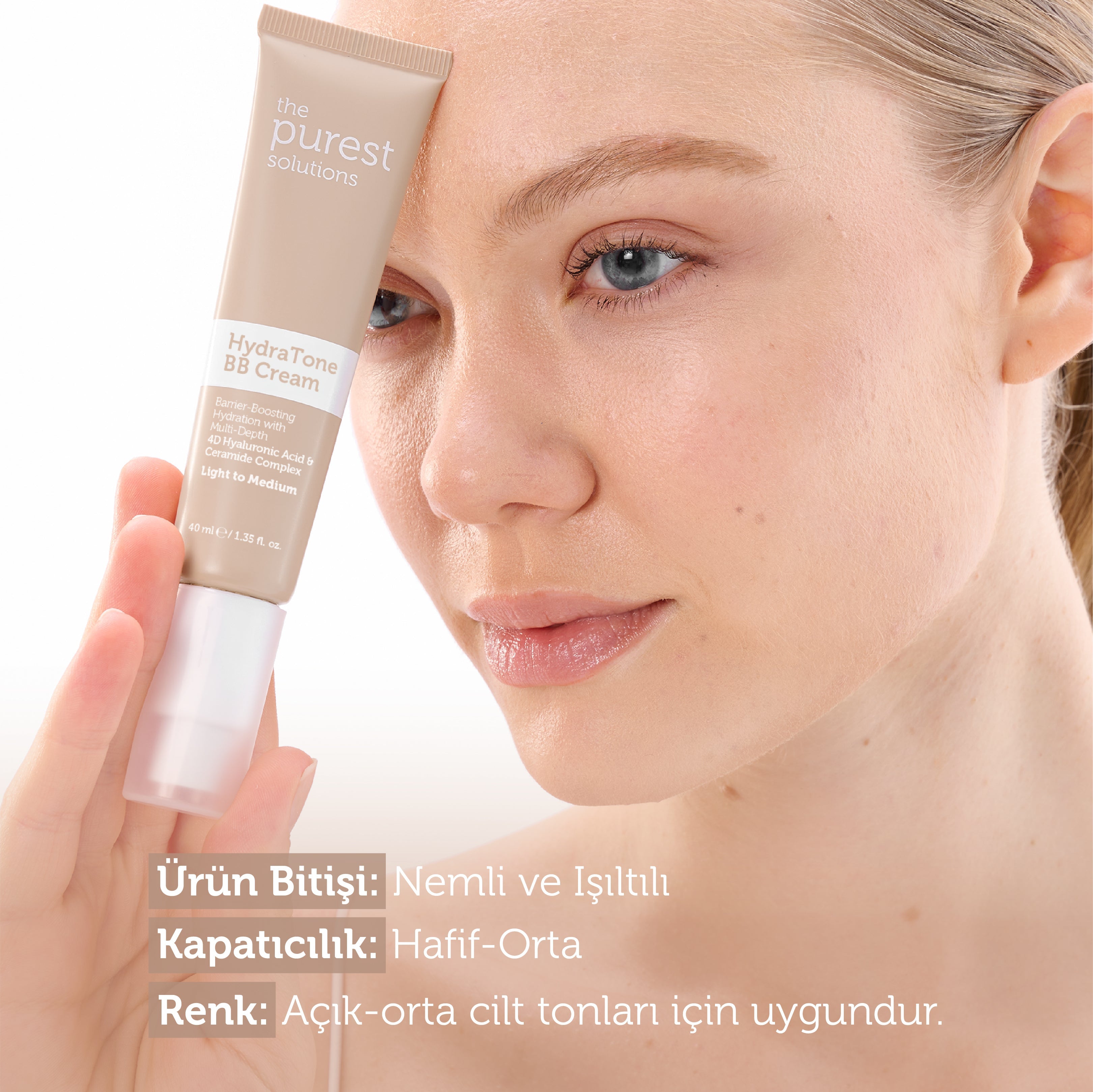 Intensive Moisturizing BB Cream for Dry and Combination Skin, SPF 50+, 50 ml – Light/Medium Tone