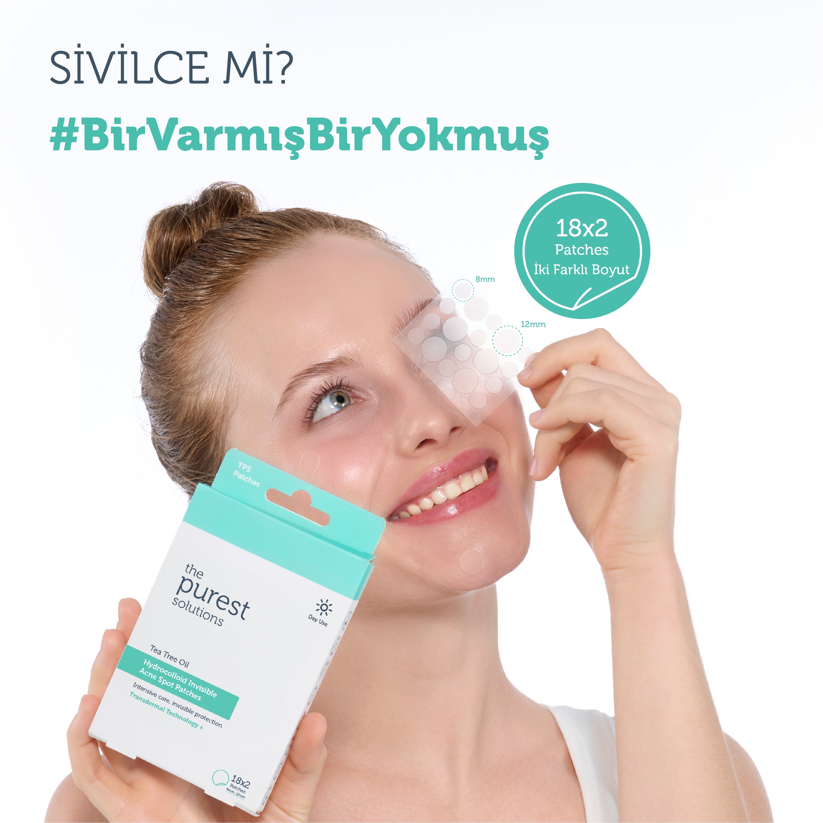 Hydrocolloid Anti-Acne & Soothing Patches, Pack of 36