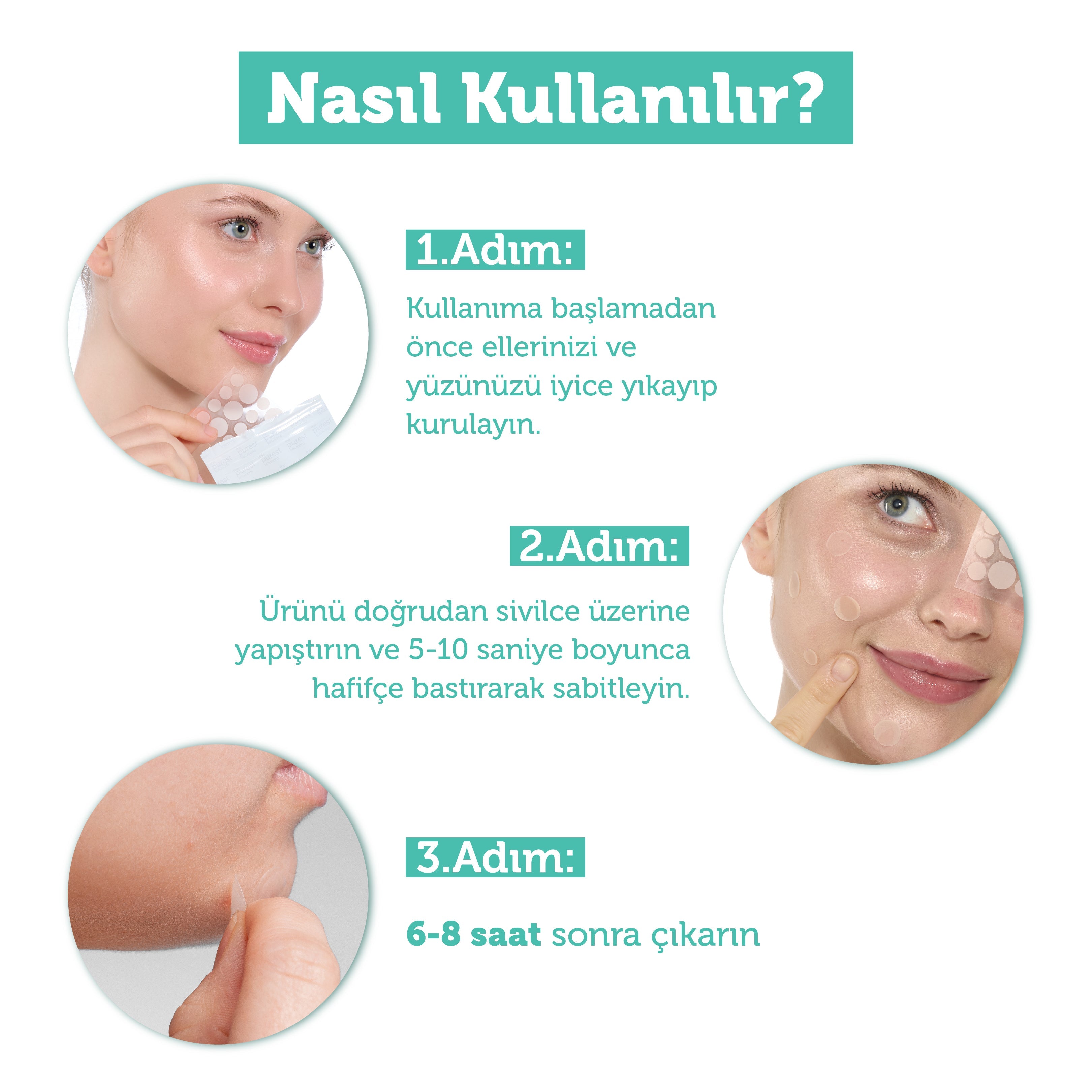 Hydrocolloid Anti-Acne & Soothing Patches, Pack of 36