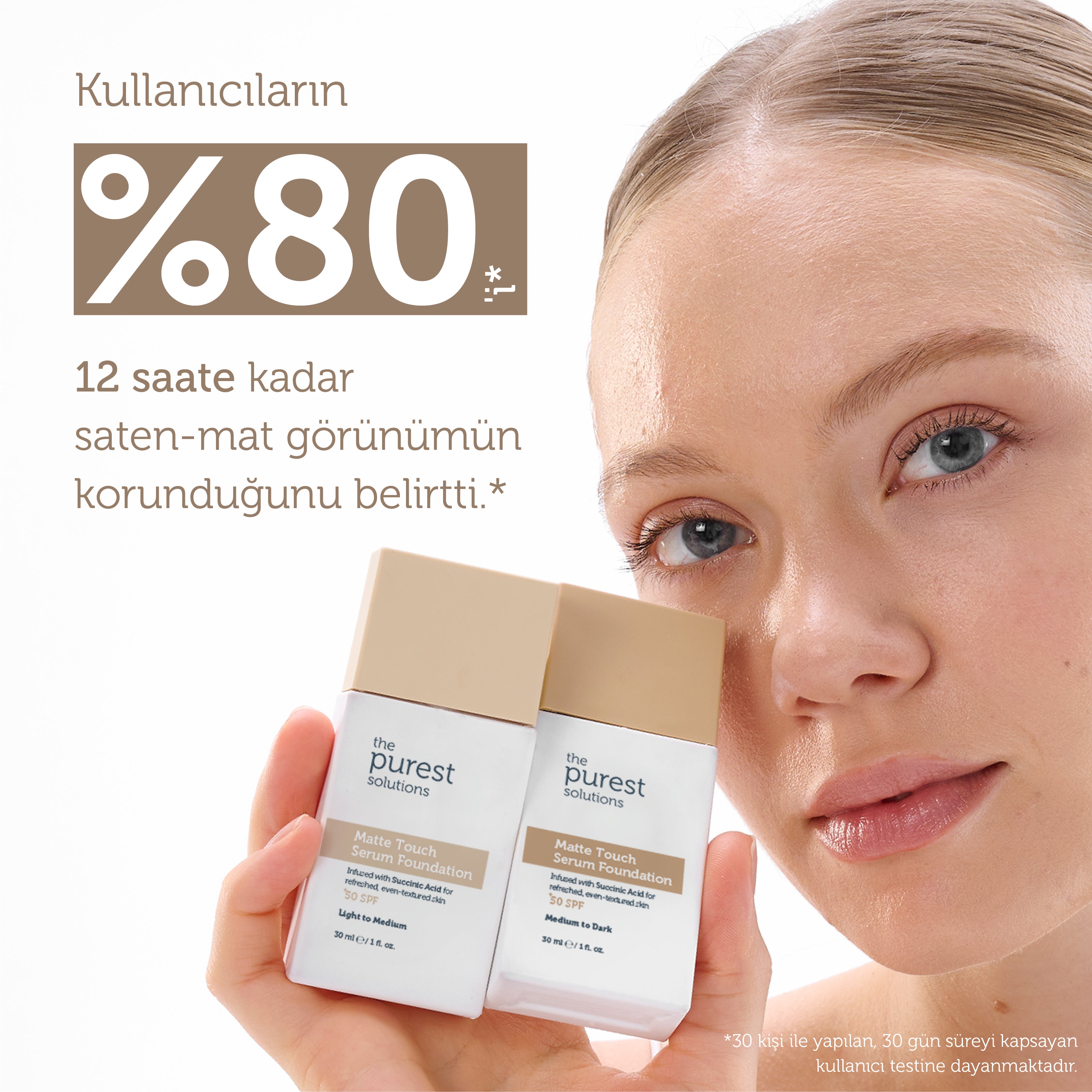 Sebum Balancing & Mattifying Serum Foundation SPF 50+, 30 ml – Light/Medium Tone