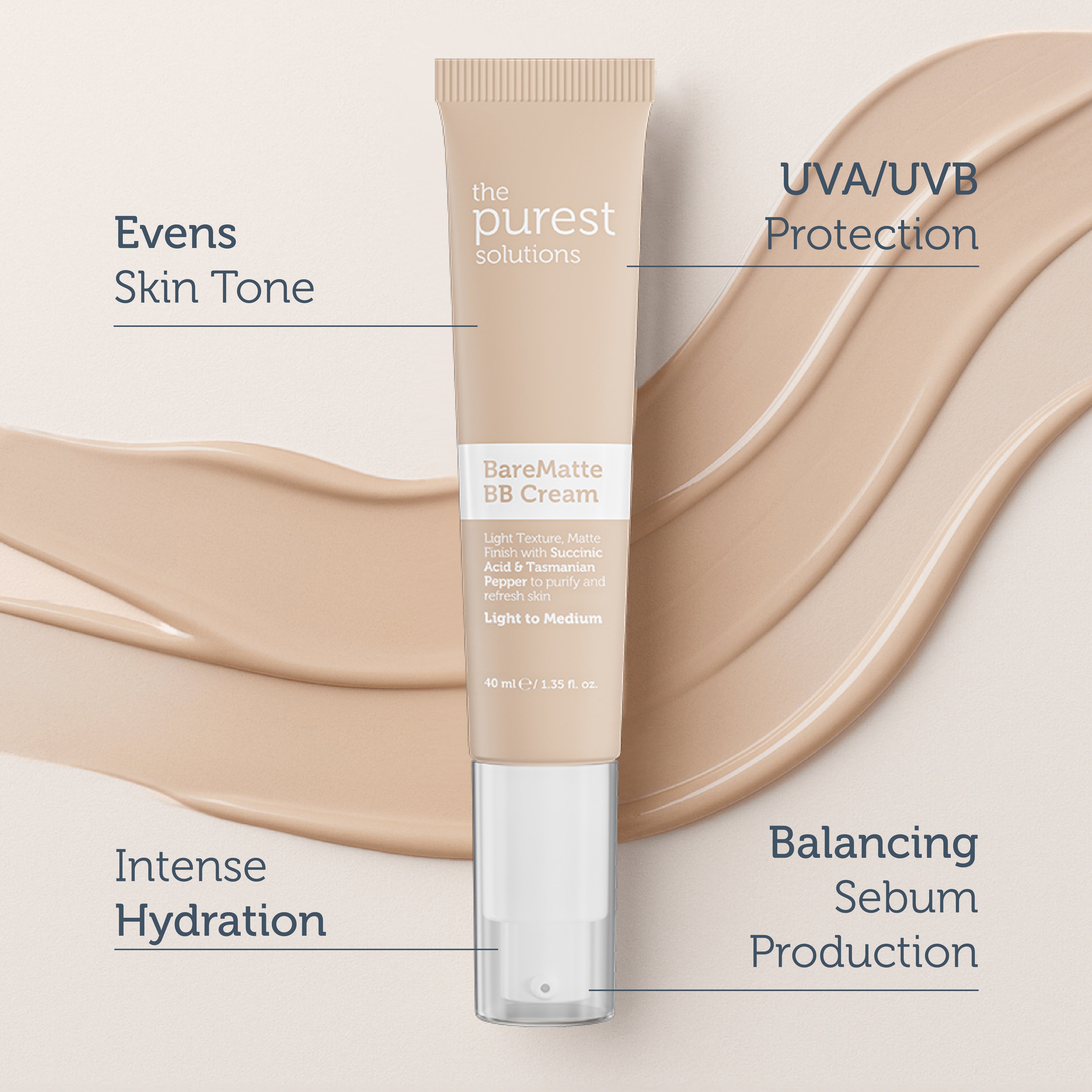 Mattifying BB Cream SPF 50+ for Oily Skin | Light/Medium Shade 40ml