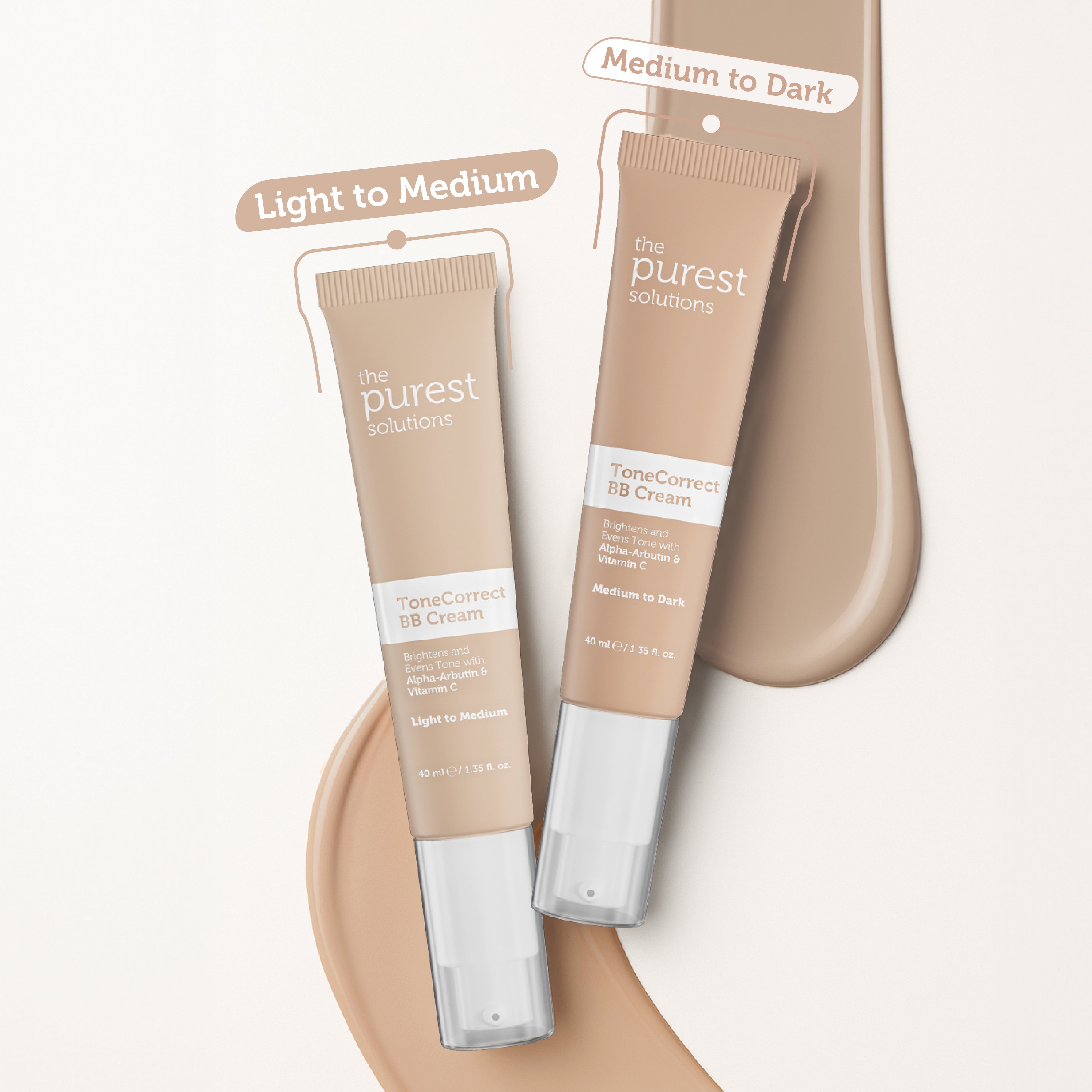Skin Tone Evening BB Cream for Blemished Skin, SPF 50+, 40 ml Light/Medium Shade