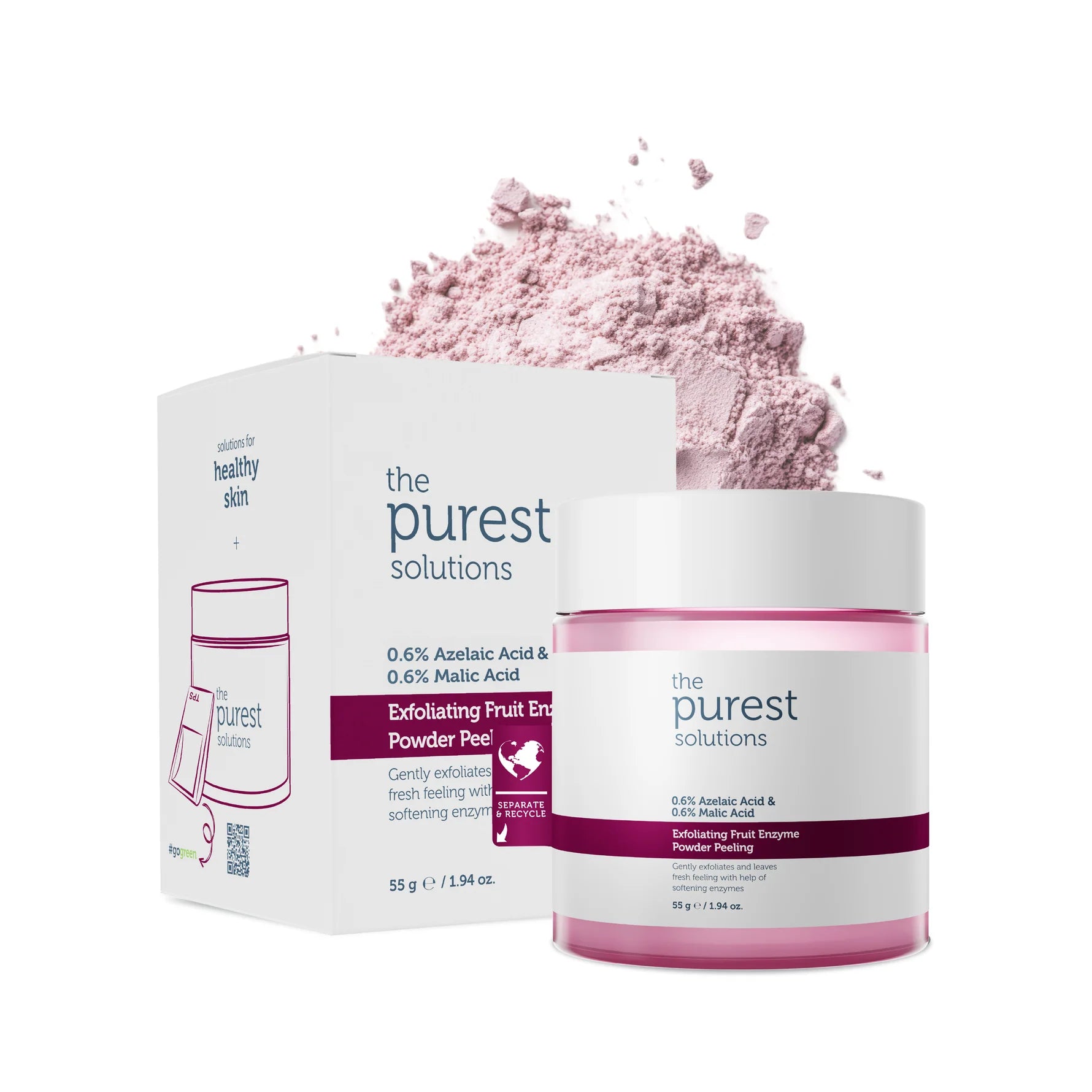 Fruit Enzyme Peeling 55g — Brightening Powder Exfoliator