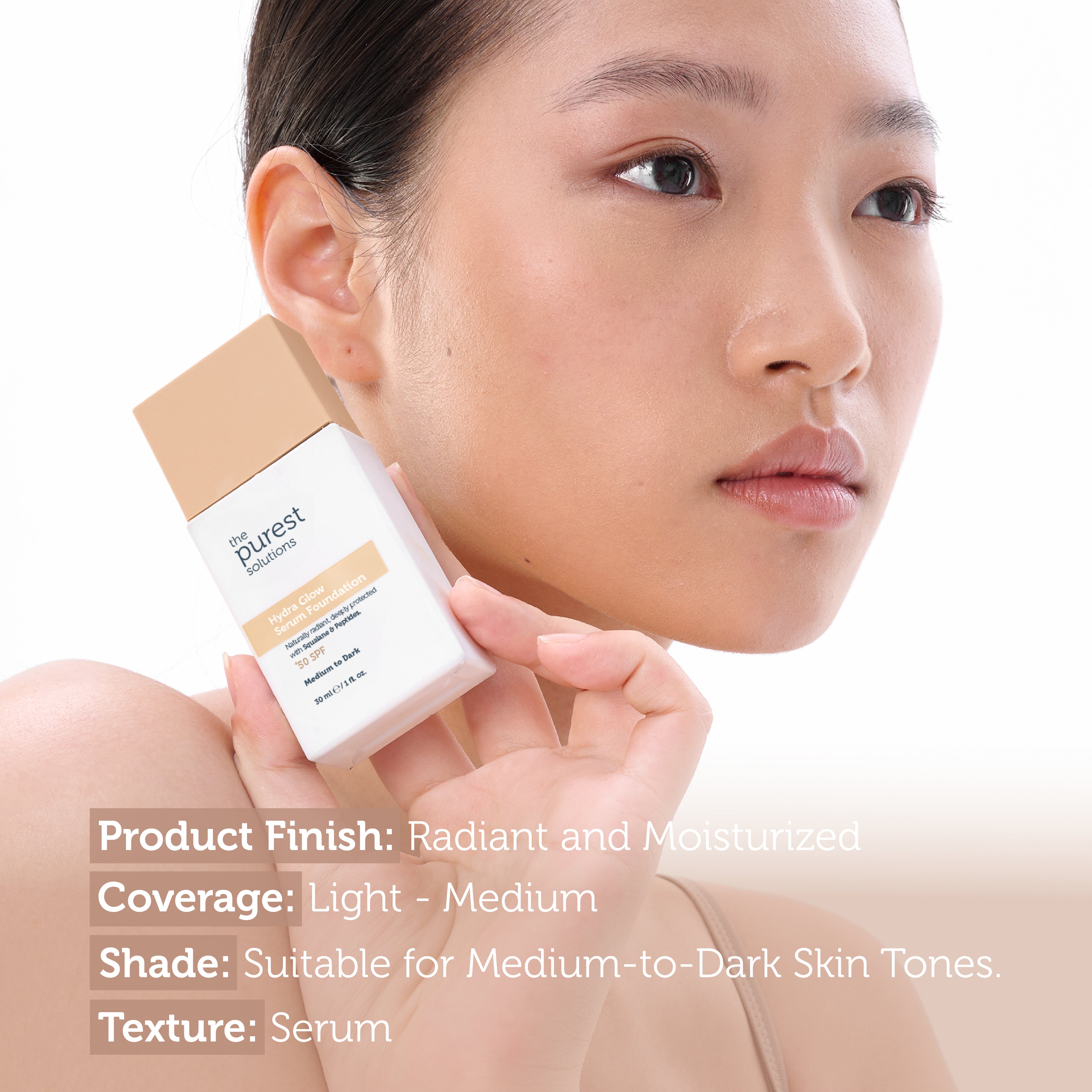 Moisturizing & Revitalizing Serum Foundation SPF 50+, 30 ml Light/Medium Tone