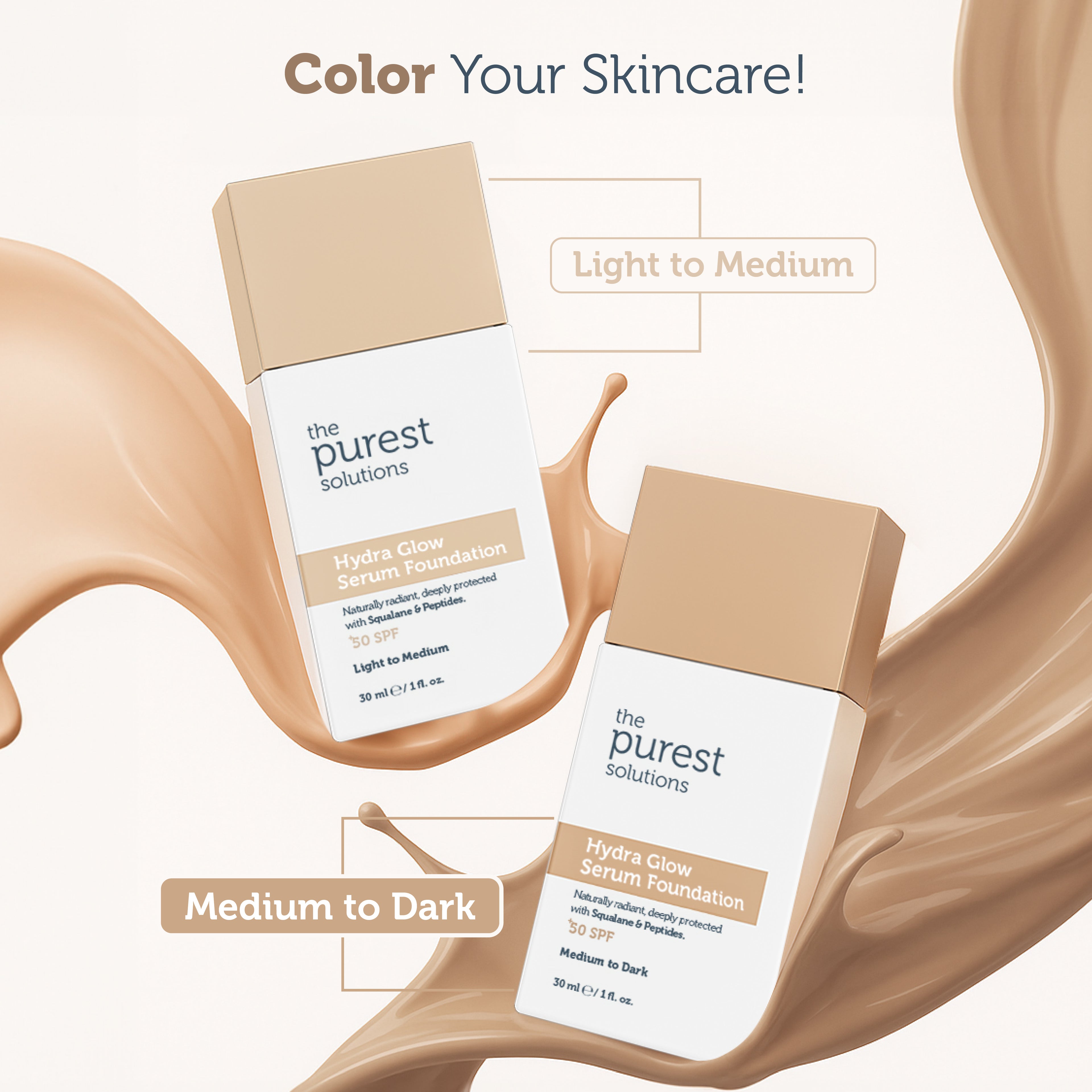 Moisturizing & Revitalizing Serum Foundation SPF 50+, 30 ml Light/Medium Tone
