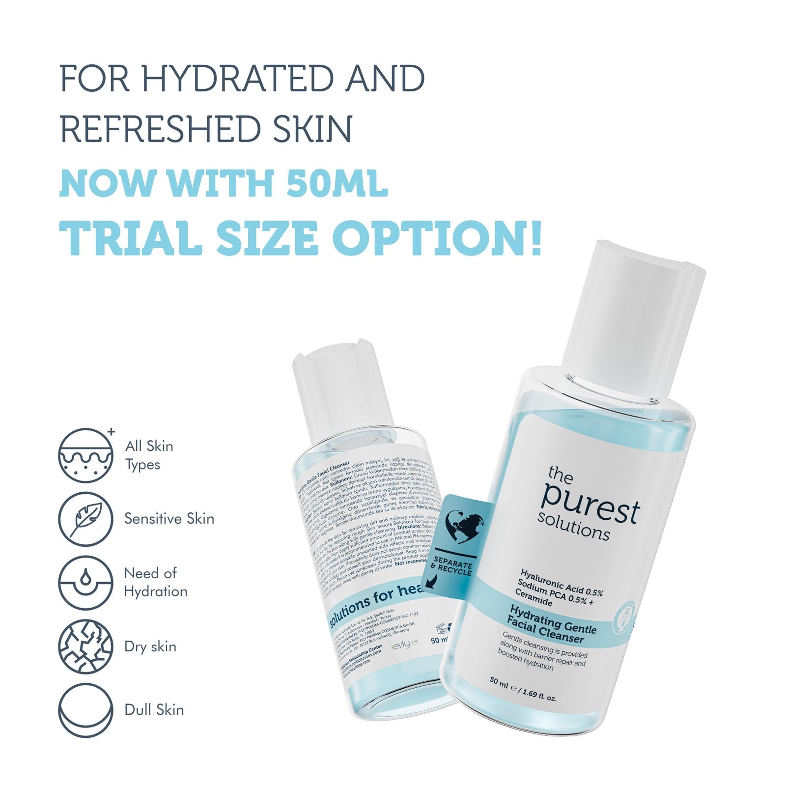 Hydrating Gentle Facial Cleanser 50ml — Travel Size