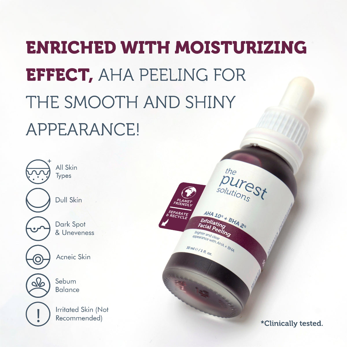 AHA & BHA Exfoliating & Skin Tone Equalizing Red Peeling Skin Serum 30 Ml