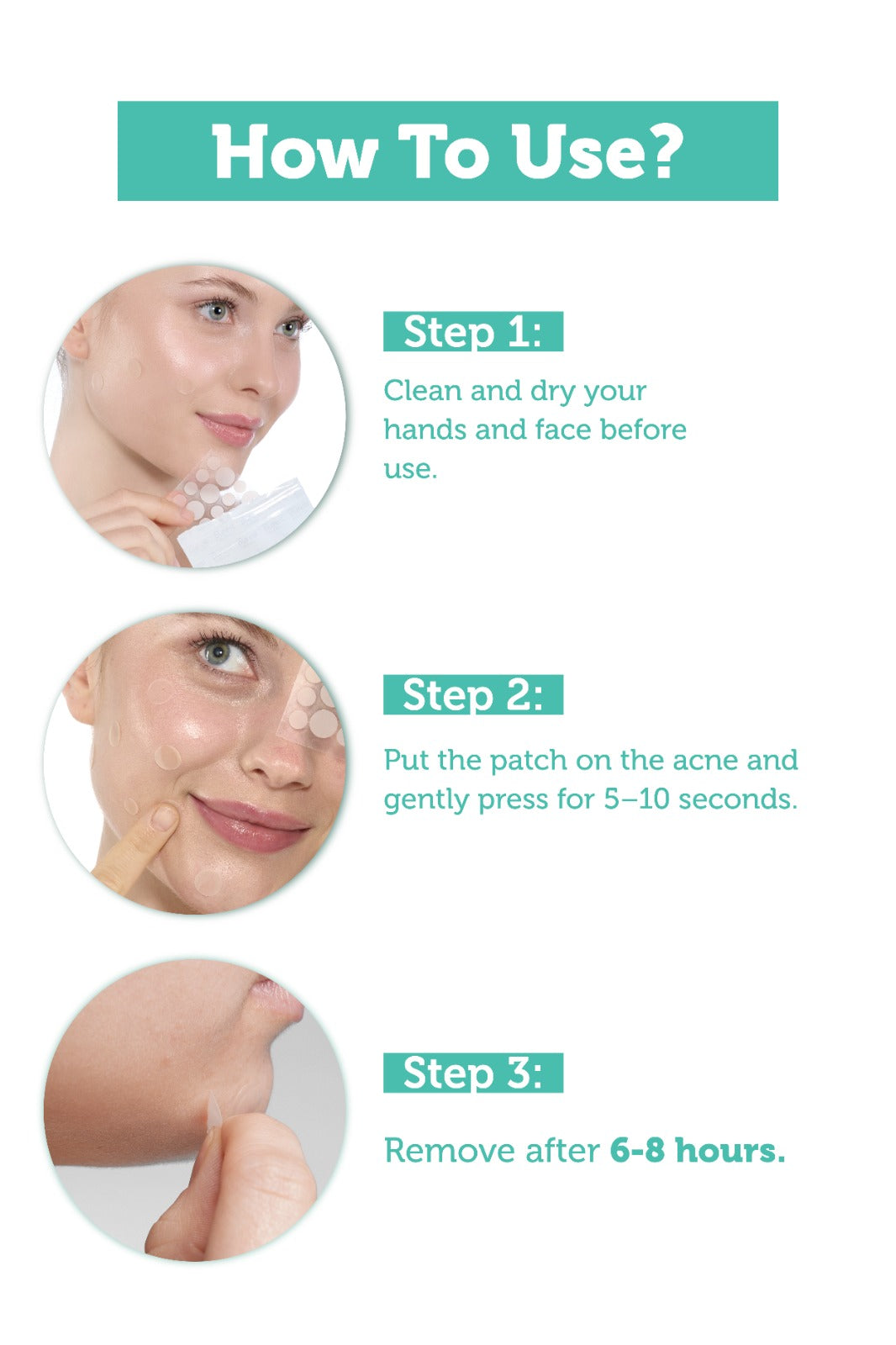 Hydrocolloid Anti-Acne & Soothing Patches, Pack of 36