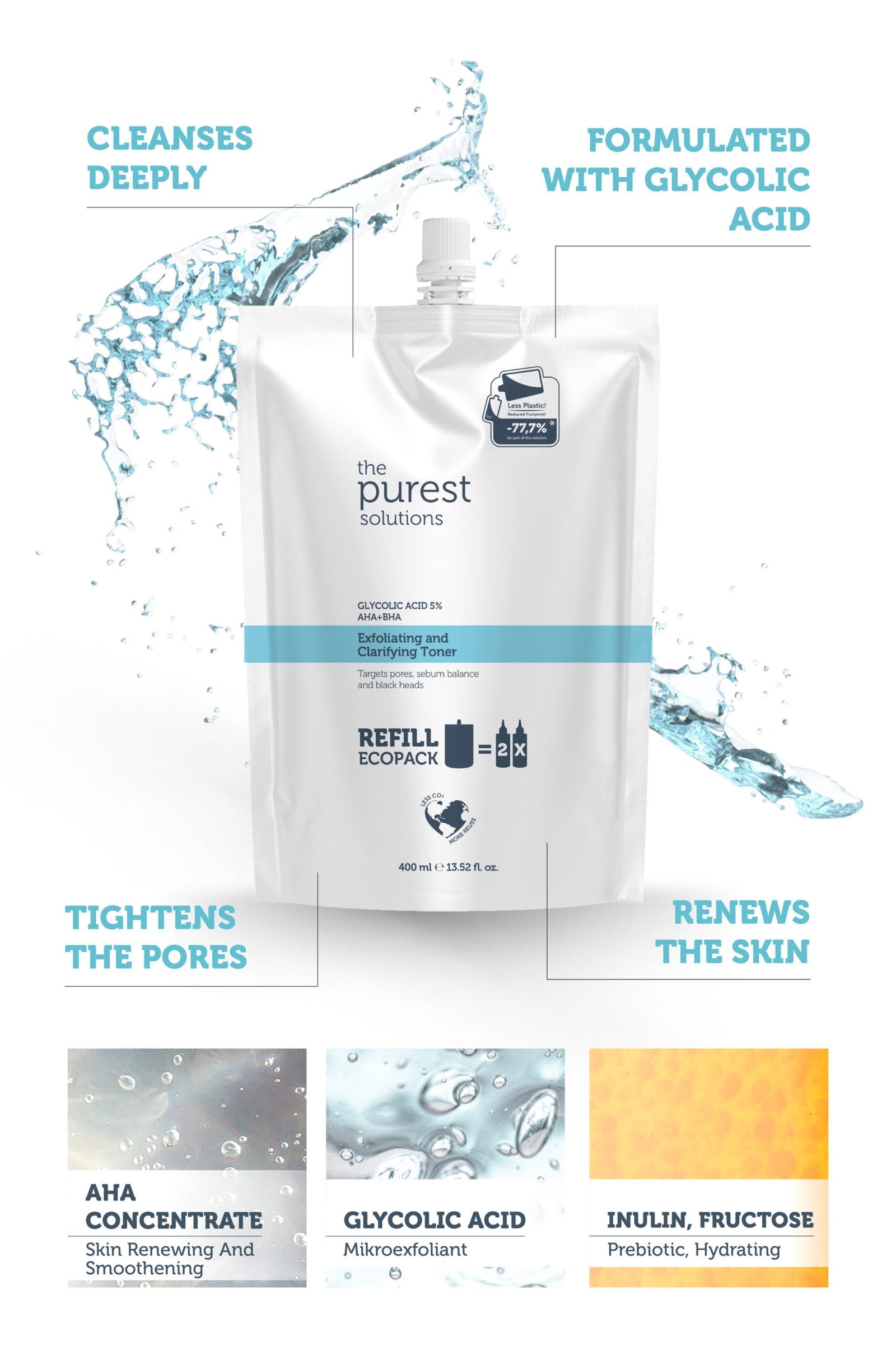 Exfoliating Clarifying Toner 400ml — Refill Pack