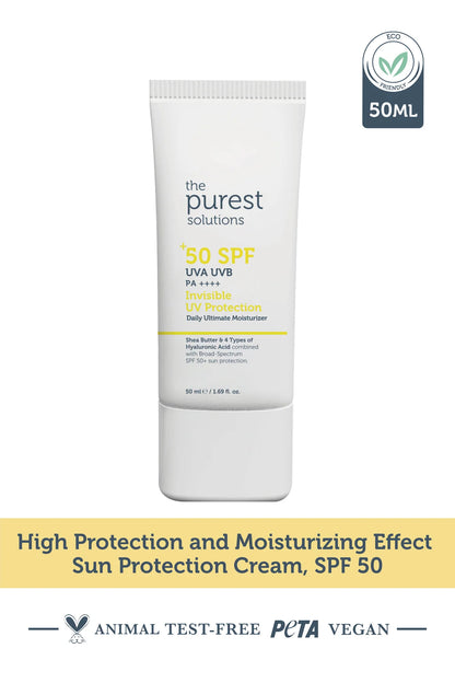High Protection and Moisturizing Effect Invisible Sunscreen Cream SPF - 50 Ml