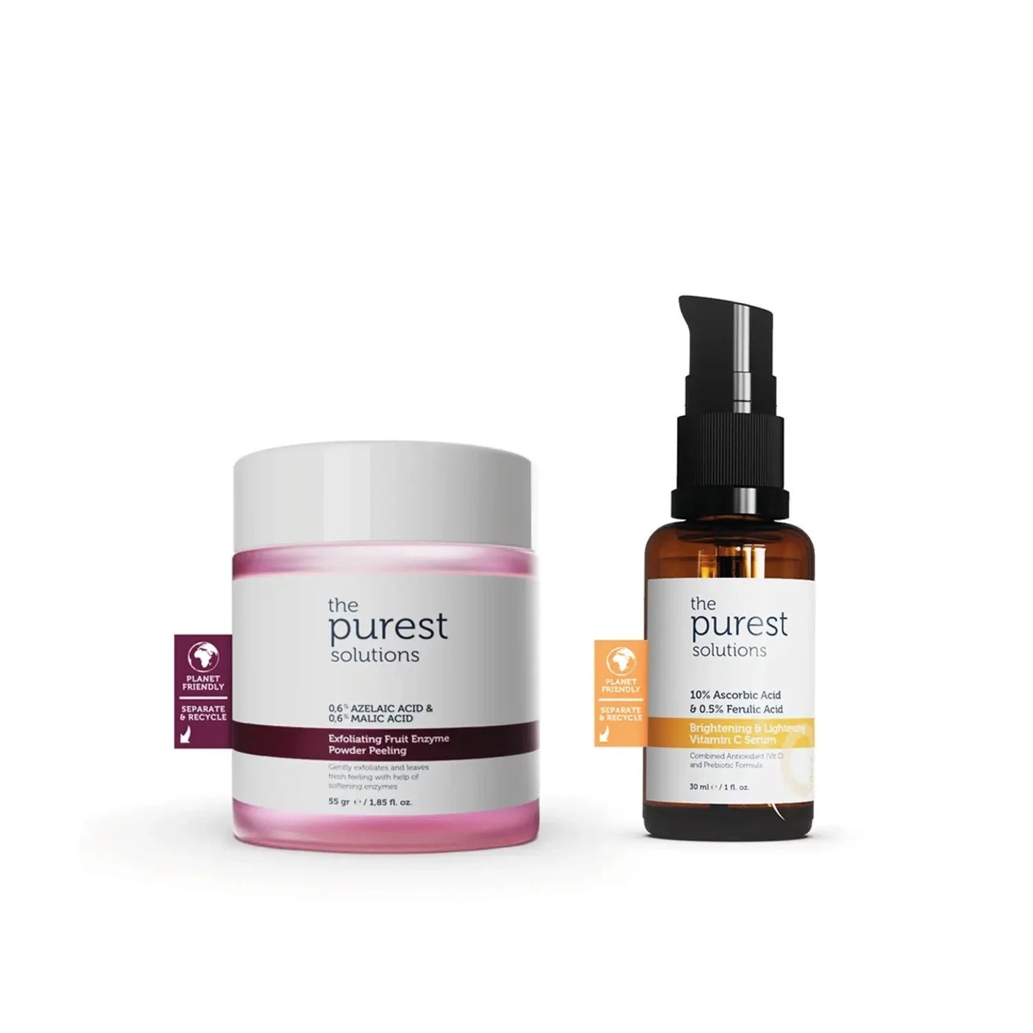 Skin Care Set Containing Revitalizing and Brightening Peeling