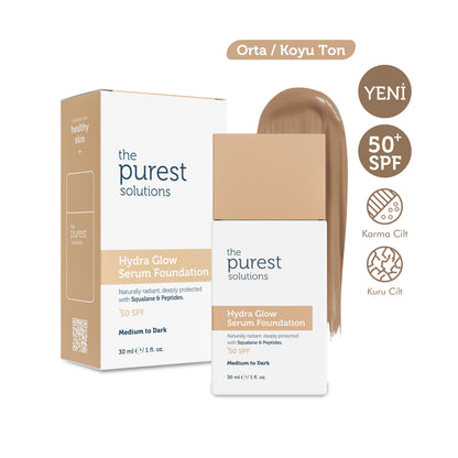 Moisturizing &amp; Revitalizing Serum Foundation SPF 50+, 30 ml – Medium/Dark Shade