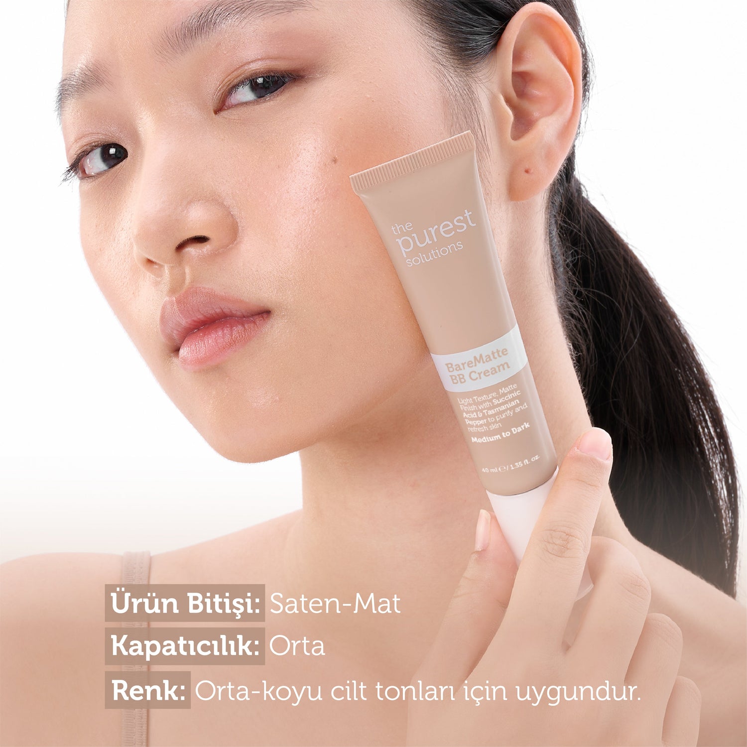 Mattifying BB Cream for Oily and Combination Skin, SPF 50+, 40 ml – Medium/Dark Shade