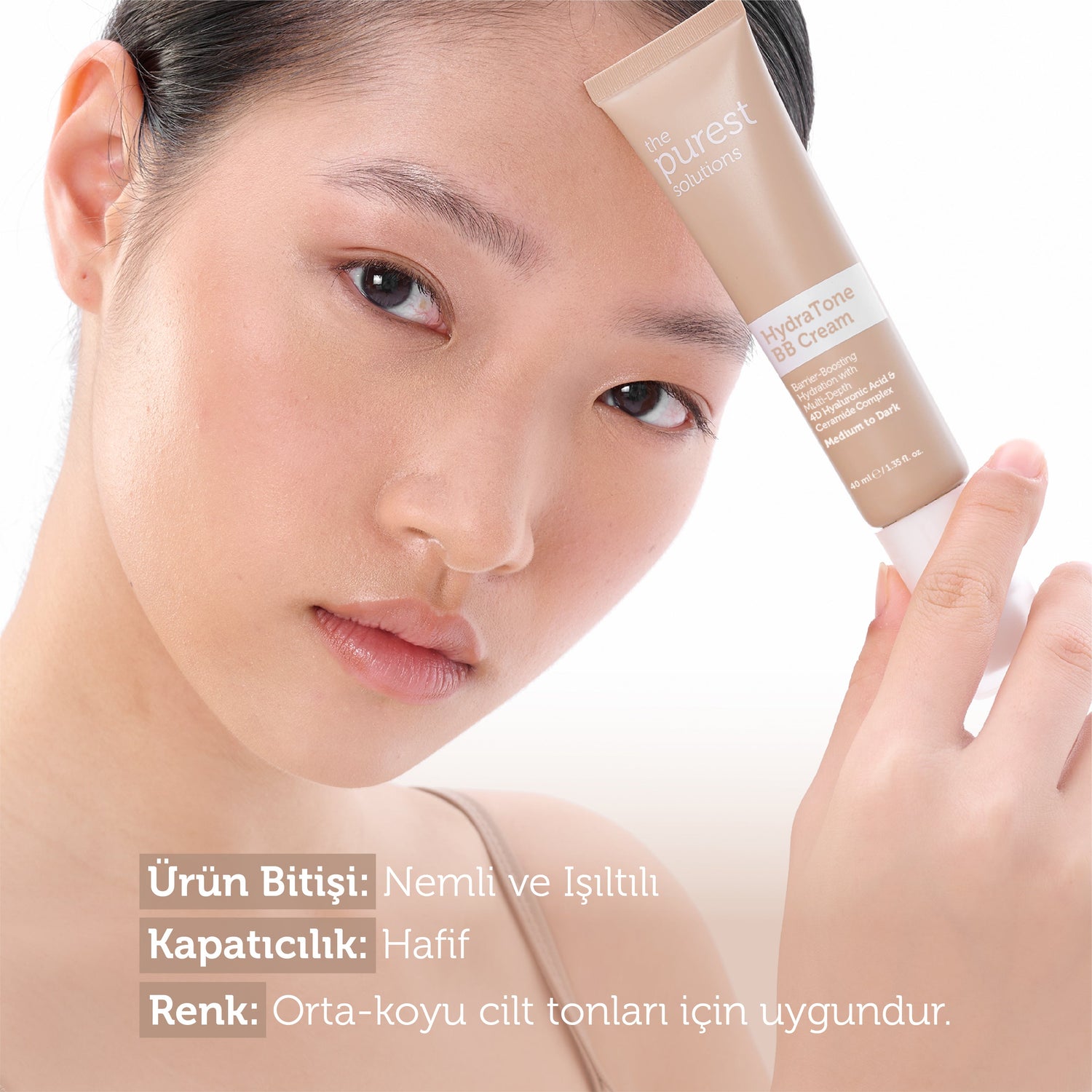 Intensive Moisturizing BB Cream for Dry and Combination Skin, SPF 50+, 40 ml – Medium/Dark Shade