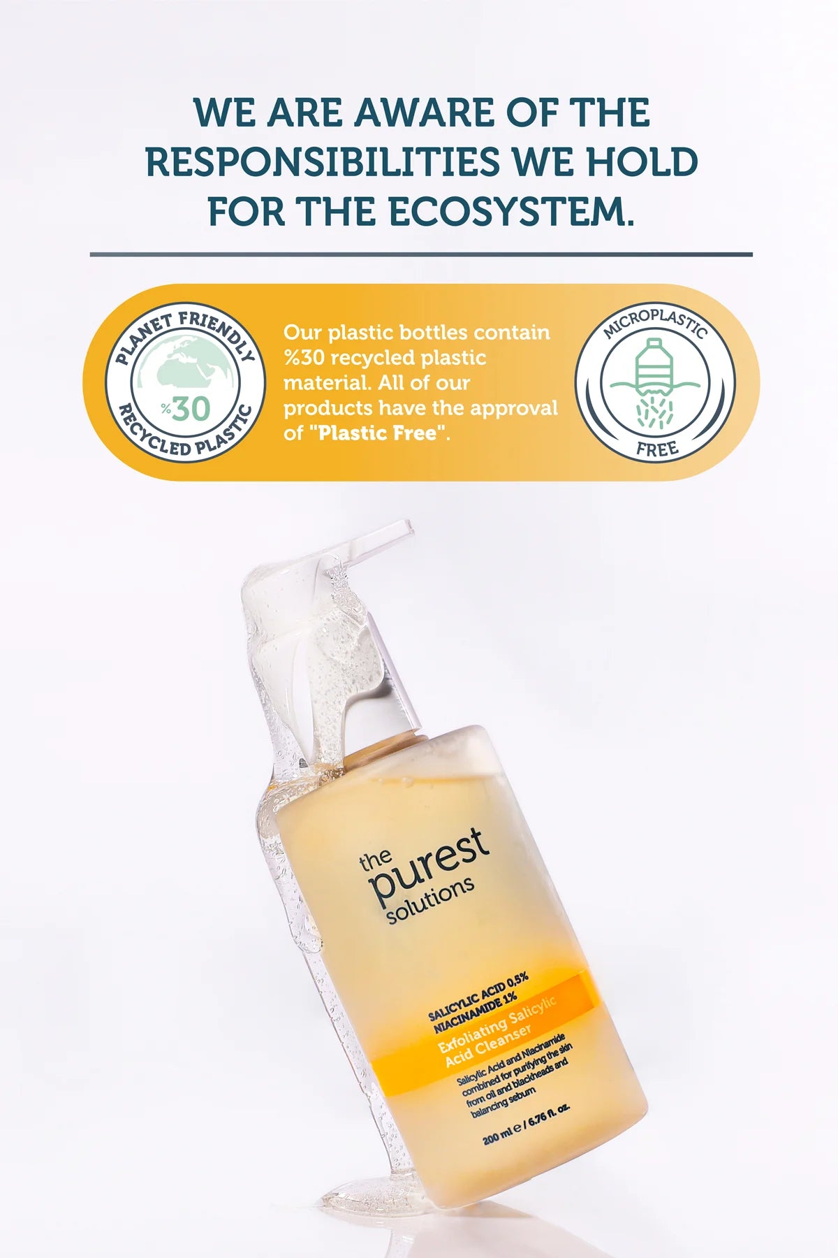 Salicylic Acid Cleansing Gel for Oily and Combination Skin Against Acne and Blackheads 200 Ml