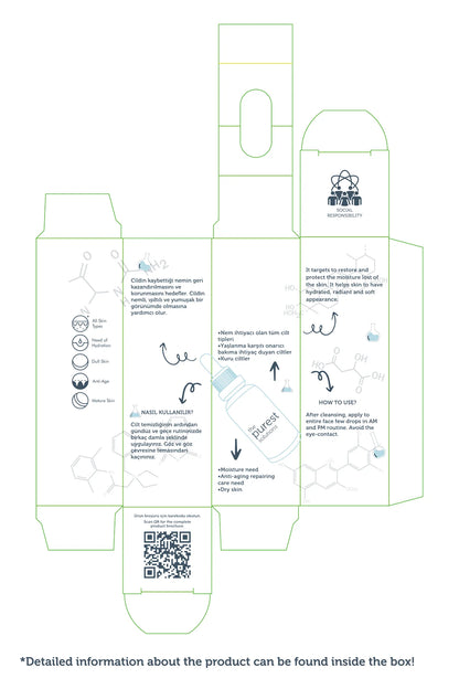 Intensive Moisturizing and Plump Appearance Effective Regenerating Hyaluronic Acid Skin Care Serum 30 Ml