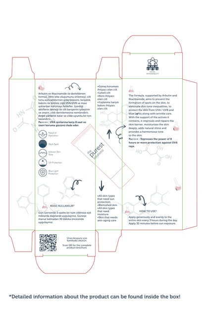 Skin Tone Equalizer and Anti-Blemish Blemish Defense Tinted Sunscreen Cream SPF 50 Ml