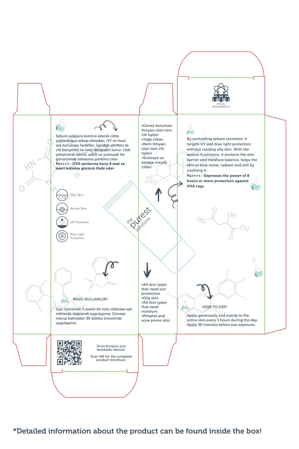 Mattifying Dry-Touch Sunscreen Cream SPF 50 for Oily and Combination Skin, 50 Ml.