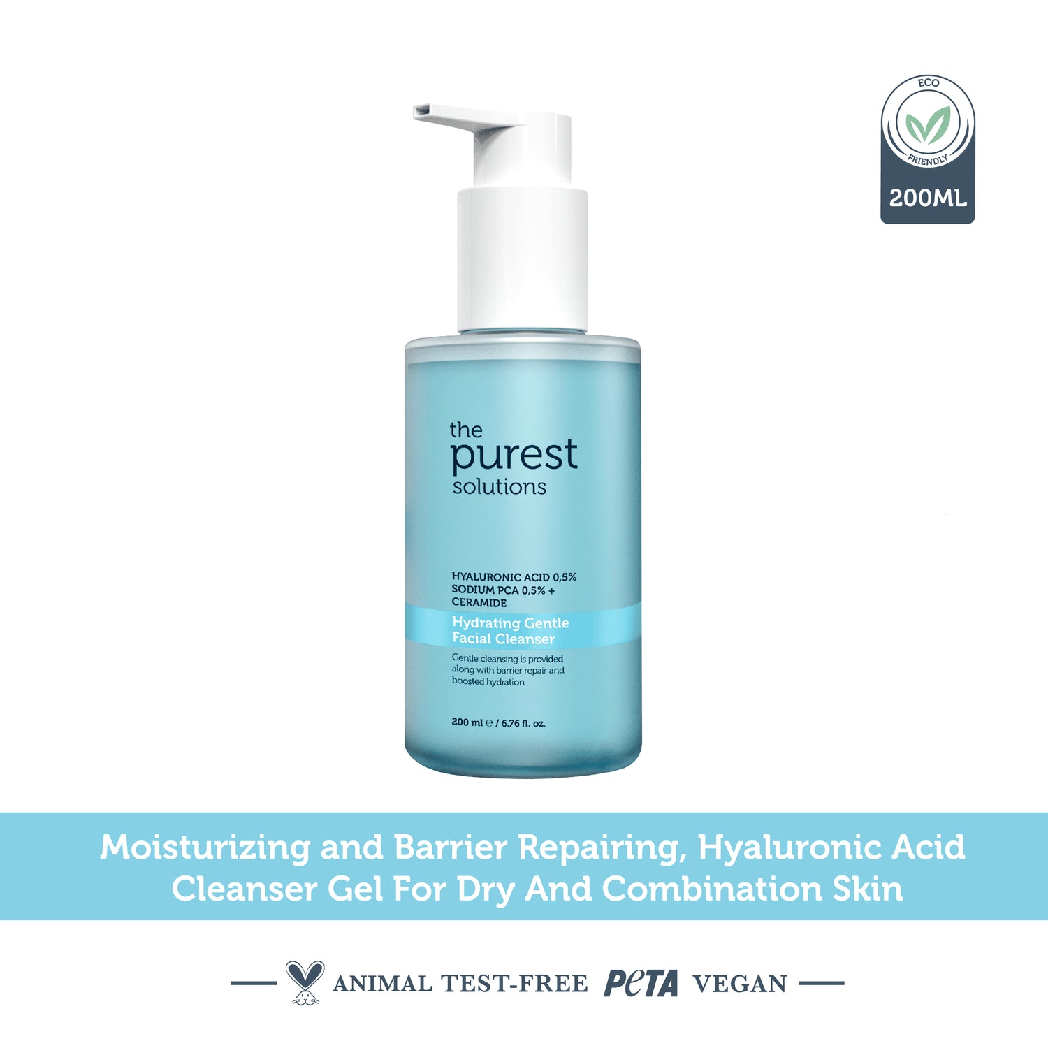 Hyaluronic Acid Hydrating Cleanser 200ml — Gentle Face Wash
