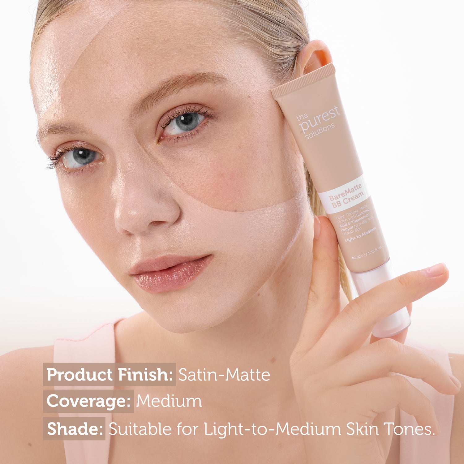 Mattifying BB Cream SPF 50+ for Oily Skin | Light/Medium Shade 40ml