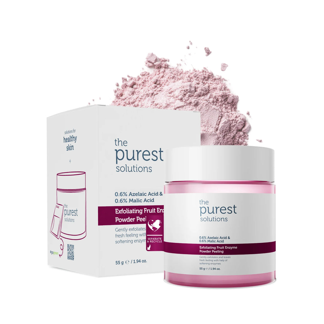 Fruit Enzyme Peeling 55g — Brightening Powder Exfoliator