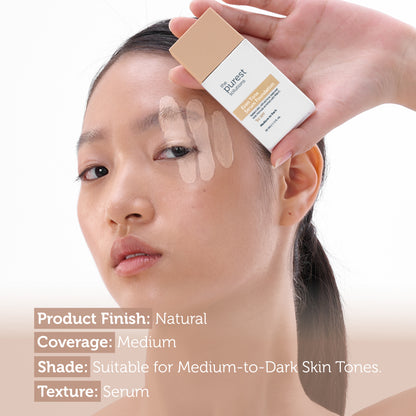 Skin Tone Evening &amp; Anti-Spot Serum Foundation SPF 50+, 30 ml – Medium/Dark Shade