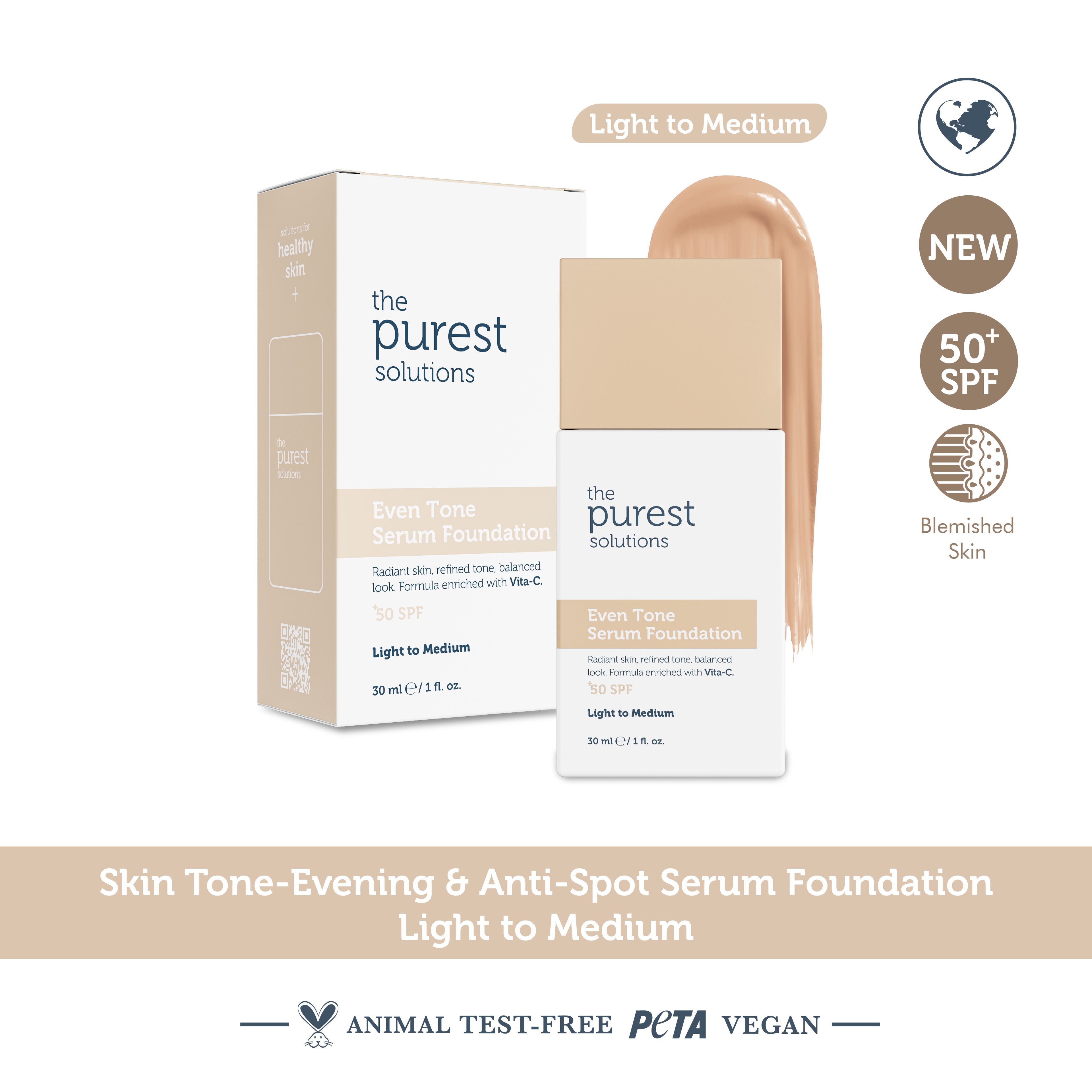 Anti-Spot Serum Foundation SPF 50+ 30ml — Light/Medium