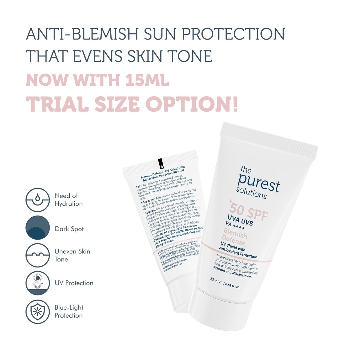 Blemish Defense Sunscreen SPF 50+ 15ml — Travel Size