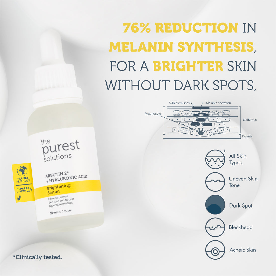The Purest Solutions Brightening Arbutin Serum 30ml