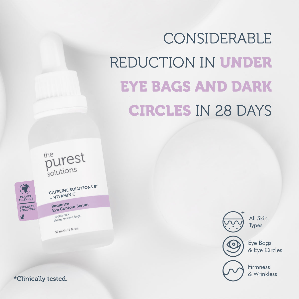 The Purest Solutions Caffeine Under Eye Serum 30ml