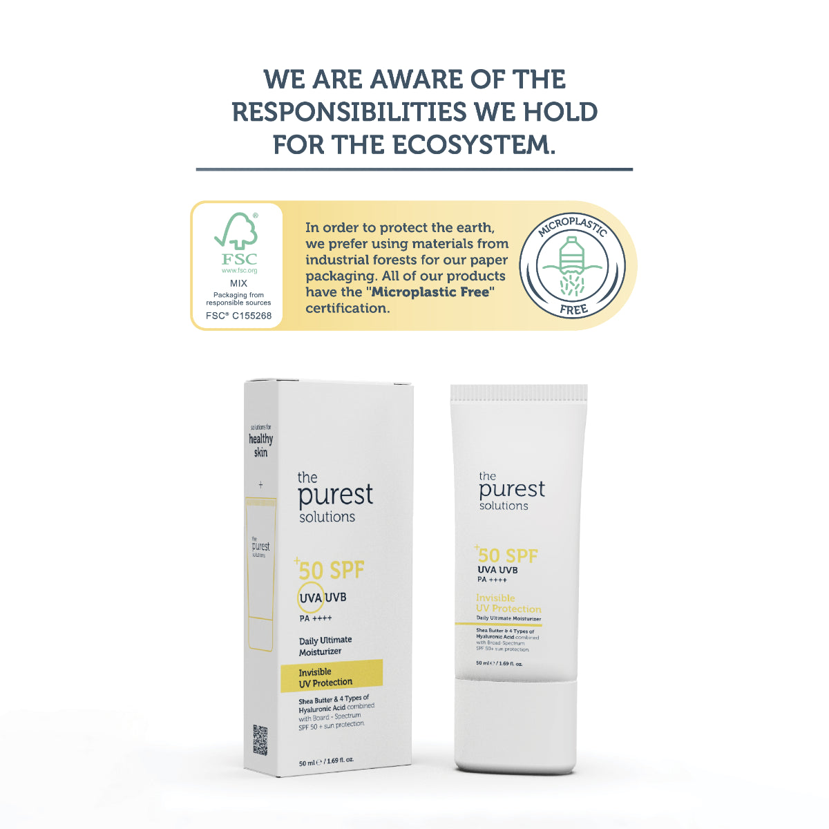 High Protection and Moisturizing Effect Invisible Sunscreen Cream SPF - 50 Ml