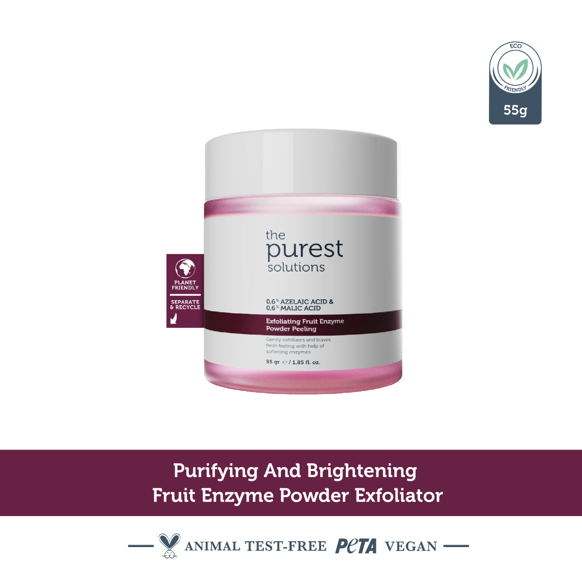 Fruit Enzyme Peeling 55g — Brightening Powder Exfoliator
