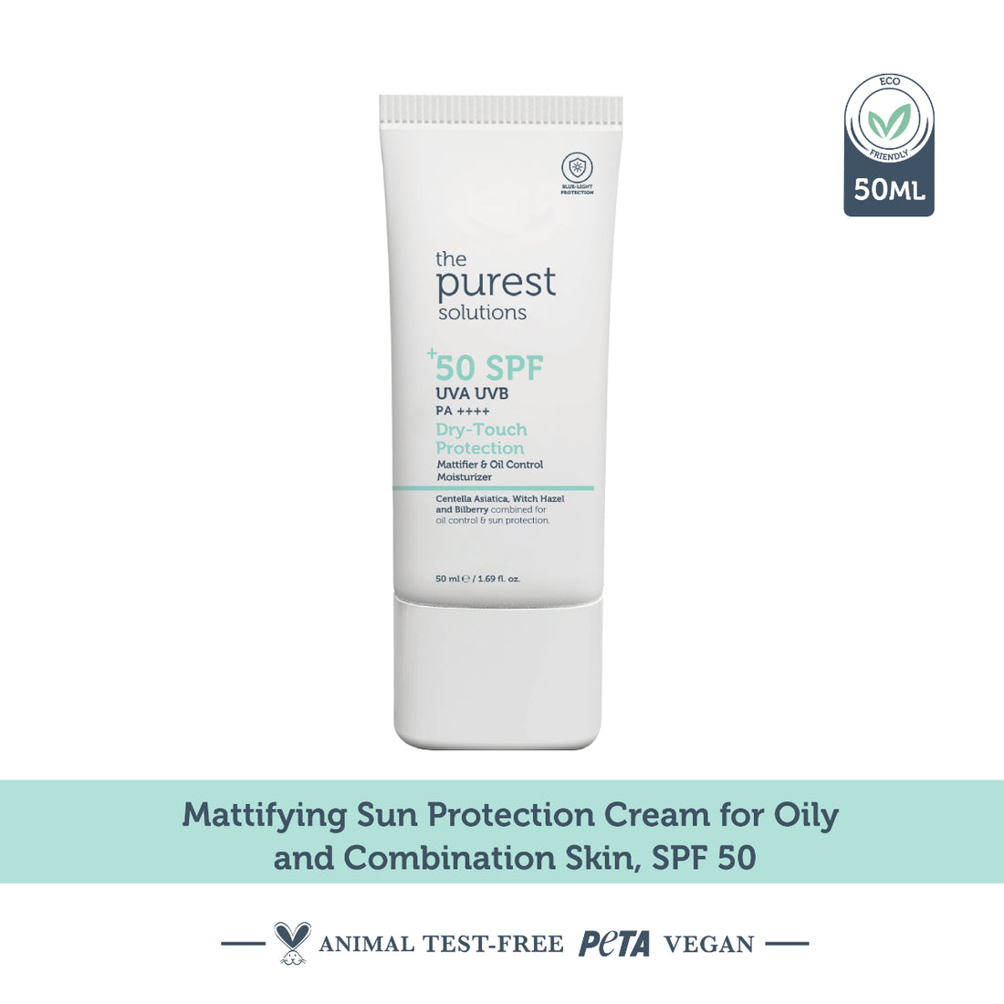 Mattifying Dry-Touch Sunscreen Cream SPF 50 for Oily and Combination Skin, 50 Ml.