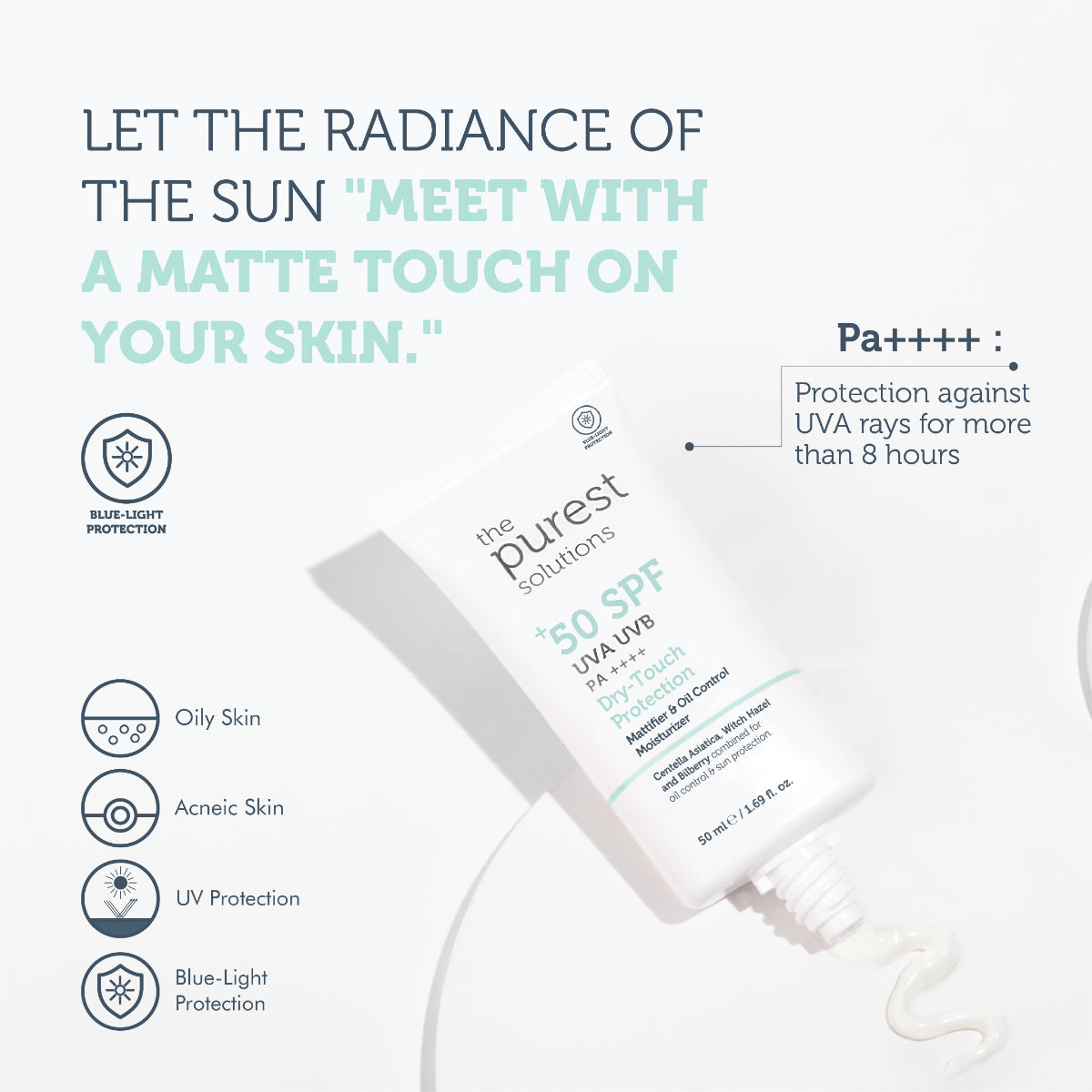 The Purest Solutions Mattifying Dry-Touch Sunscreen SPF 50 50ml