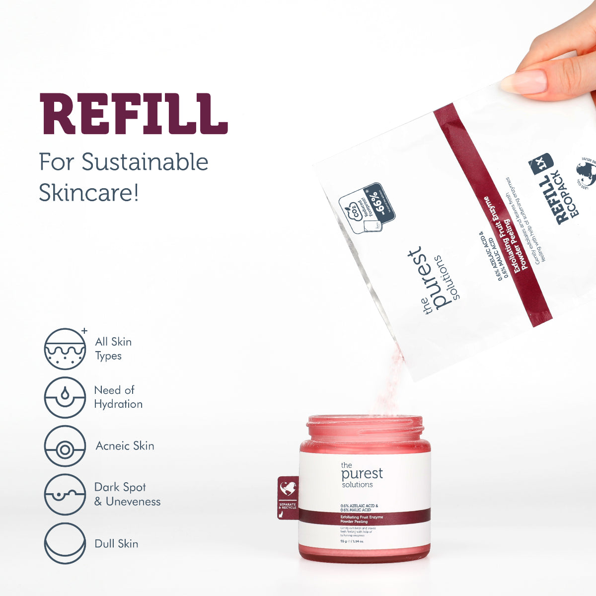 Fruit Enzyme Powder Peeling 55g — Refill Pack