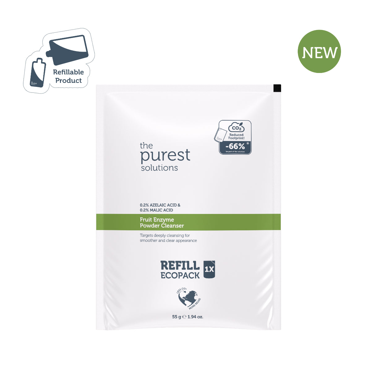 Fruit Enzyme Powder Cleanser 55g — Refill Pack