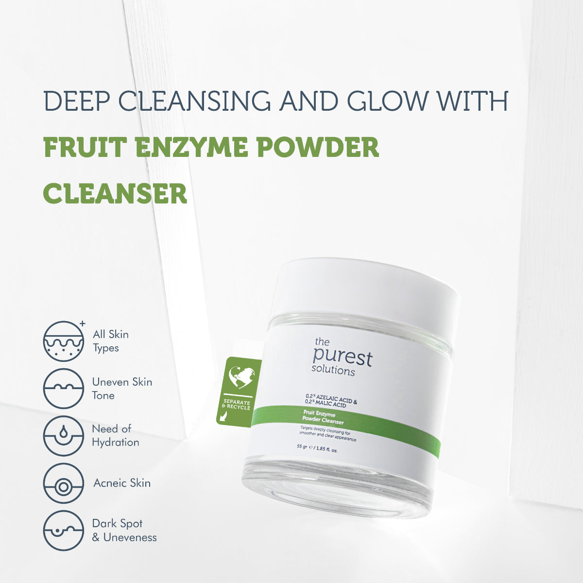 Fruit Enzyme Powder Cleanser 55g — Refill Pack