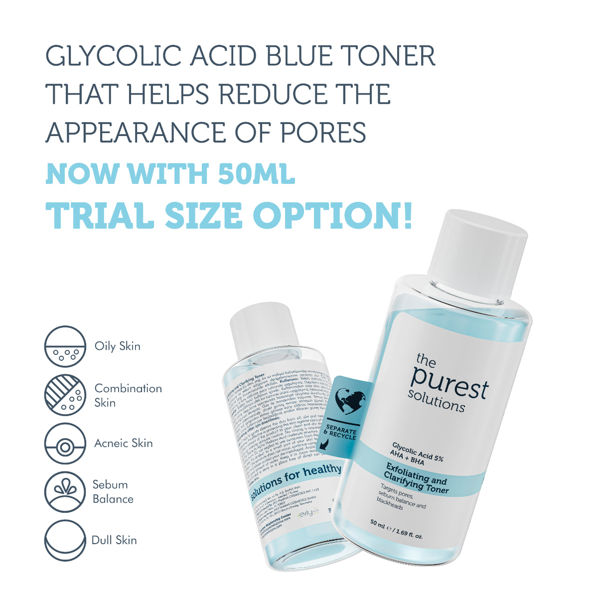 Exfoliating Clarifying Toner 50ml — Travel Size