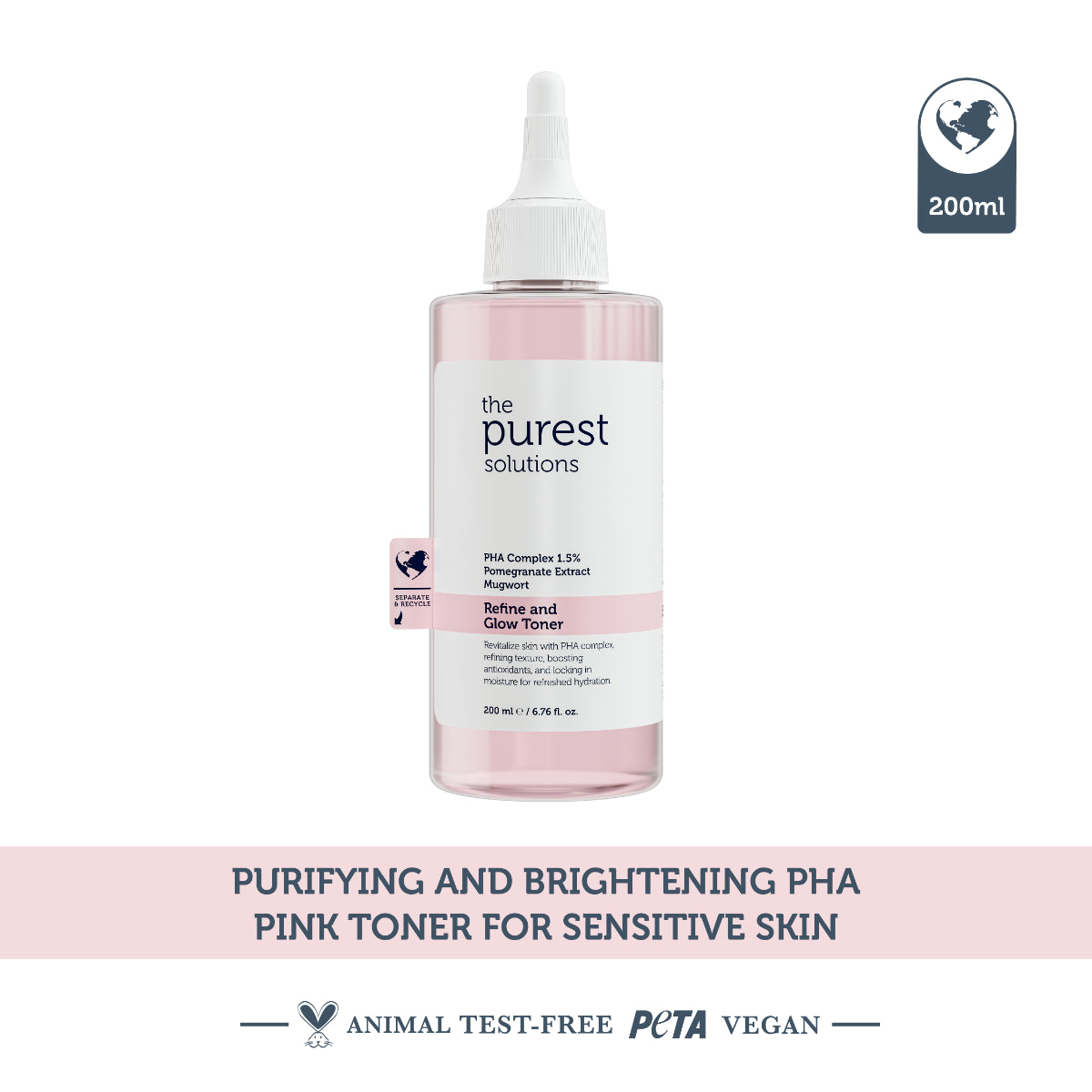 Purifying Brightening PHA Pink Toner 200ml — Sensitive Skin