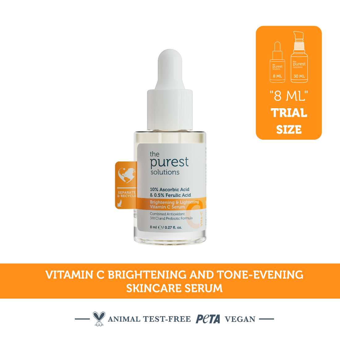 Brightening &amp; Lightening  Vitamin C Serum - 8 ML